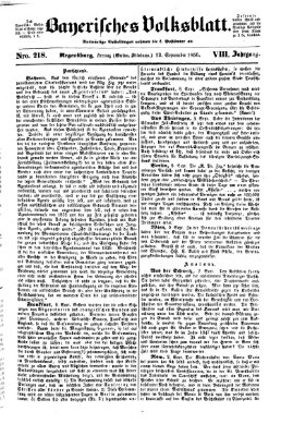 Bayerisches Volksblatt (Regensburger Morgenblatt) Freitag 12. September 1856