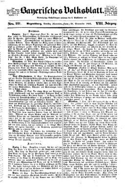 Bayerisches Volksblatt (Regensburger Morgenblatt) Dienstag 16. September 1856