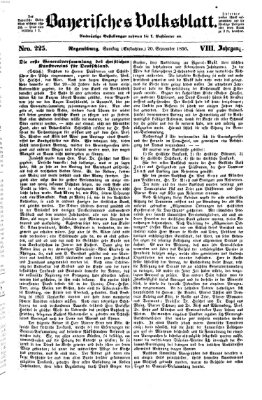 Bayerisches Volksblatt (Regensburger Morgenblatt) Samstag 20. September 1856