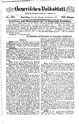 Bayerisches Volksblatt (Regensburger Morgenblatt) Donnerstag 25. September 1856