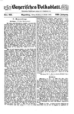 Bayerisches Volksblatt (Regensburger Morgenblatt) Freitag 3. Oktober 1856