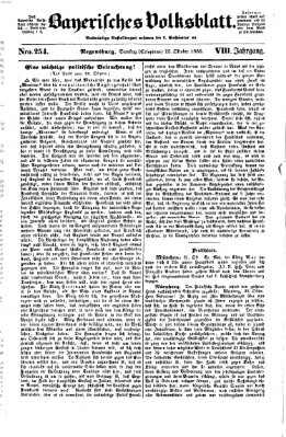 Bayerisches Volksblatt (Regensburger Morgenblatt) Samstag 25. Oktober 1856