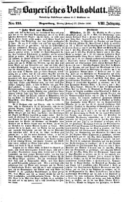 Bayerisches Volksblatt (Regensburger Morgenblatt) Montag 27. Oktober 1856