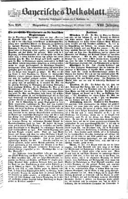 Bayerisches Volksblatt (Regensburger Morgenblatt) Donnerstag 30. Oktober 1856