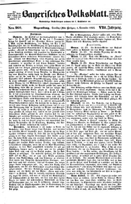 Bayerisches Volksblatt (Regensburger Morgenblatt) Samstag 1. November 1856