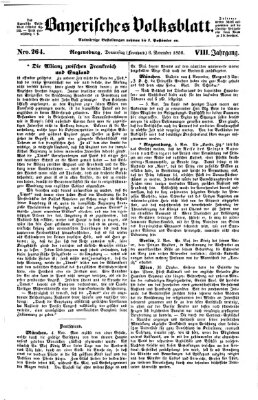 Bayerisches Volksblatt (Regensburger Morgenblatt) Donnerstag 6. November 1856