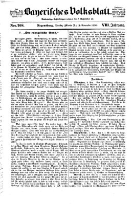 Bayerisches Volksblatt (Regensburger Morgenblatt) Dienstag 11. November 1856