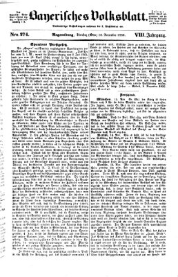 Bayerisches Volksblatt (Regensburger Morgenblatt) Dienstag 18. November 1856