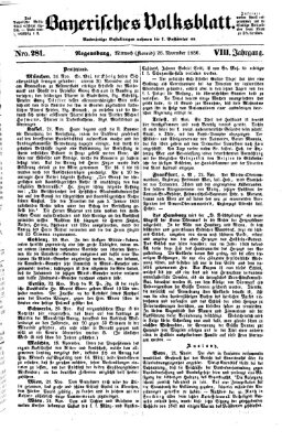 Bayerisches Volksblatt (Regensburger Morgenblatt) Mittwoch 26. November 1856