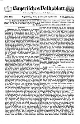 Bayerisches Volksblatt (Regensburger Morgenblatt) Montag 22. Dezember 1856