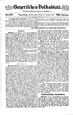 Bayerisches Volksblatt (Regensburger Morgenblatt) Samstag 27. Dezember 1856