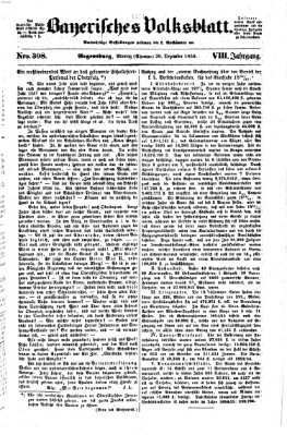 Bayerisches Volksblatt (Regensburger Morgenblatt) Montag 29. Dezember 1856