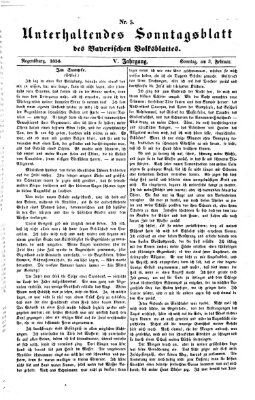 Bayerisches Volksblatt (Regensburger Morgenblatt) Sonntag 3. Februar 1856