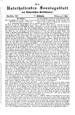 Bayerisches Volksblatt (Regensburger Morgenblatt) Sonntag 2. März 1856