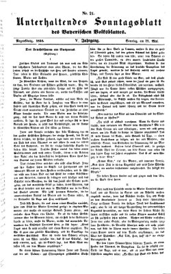 Bayerisches Volksblatt (Regensburger Morgenblatt) Sonntag 25. Mai 1856