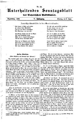 Bayerisches Volksblatt (Regensburger Morgenblatt) Sonntag 8. Juni 1856