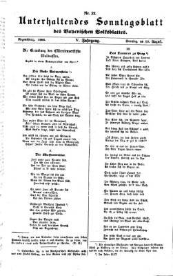 Bayerisches Volksblatt (Regensburger Morgenblatt) Sonntag 10. August 1856