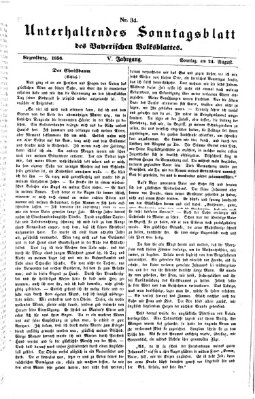 Bayerisches Volksblatt (Regensburger Morgenblatt) Sonntag 24. August 1856