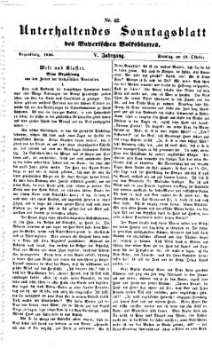 Bayerisches Volksblatt (Regensburger Morgenblatt) Sonntag 19. Oktober 1856