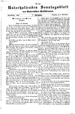 Bayerisches Volksblatt (Regensburger Morgenblatt) Sonntag 9. November 1856