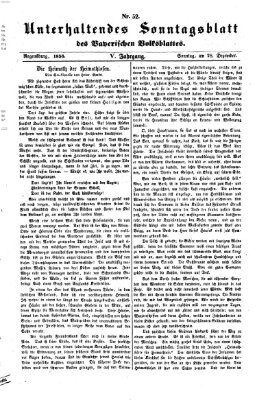 Bayerisches Volksblatt (Regensburger Morgenblatt) Sonntag 28. Dezember 1856