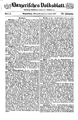 Bayerisches Volksblatt (Regensburger Morgenblatt) Montag 5. Januar 1857