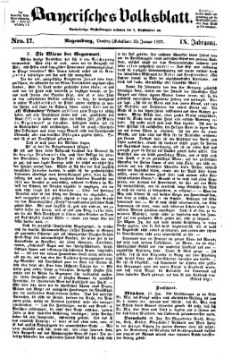 Bayerisches Volksblatt (Regensburger Morgenblatt) Dienstag 20. Januar 1857