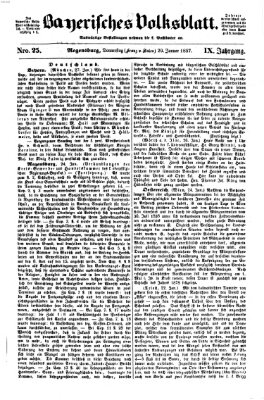 Bayerisches Volksblatt (Regensburger Morgenblatt) Donnerstag 29. Januar 1857