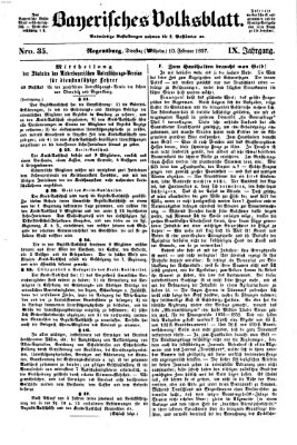 Bayerisches Volksblatt (Regensburger Morgenblatt) Dienstag 10. Februar 1857