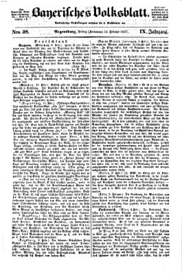 Bayerisches Volksblatt (Regensburger Morgenblatt) Freitag 13. Februar 1857