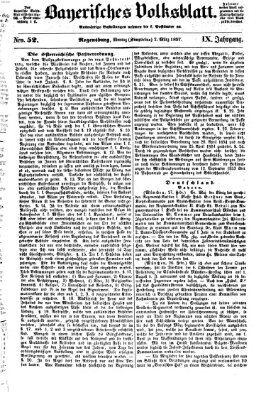 Bayerisches Volksblatt (Regensburger Morgenblatt) Montag 2. März 1857