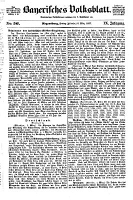 Bayerisches Volksblatt (Regensburger Morgenblatt) Freitag 6. März 1857