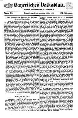 Bayerisches Volksblatt (Regensburger Morgenblatt) Montag 9. März 1857