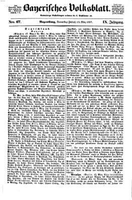 Bayerisches Volksblatt (Regensburger Morgenblatt) Donnerstag 19. März 1857