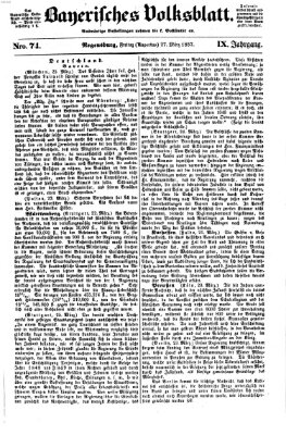 Bayerisches Volksblatt (Regensburger Morgenblatt) Freitag 27. März 1857