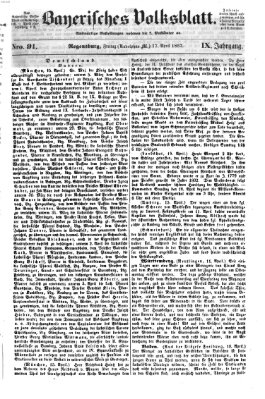 Bayerisches Volksblatt (Regensburger Morgenblatt) Freitag 17. April 1857