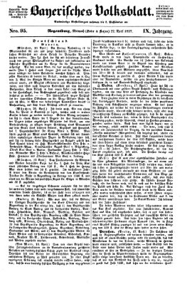 Bayerisches Volksblatt (Regensburger Morgenblatt) Mittwoch 22. April 1857