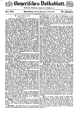 Bayerisches Volksblatt (Regensburger Morgenblatt) Samstag 2. Mai 1857