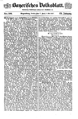 Bayerisches Volksblatt (Regensburger Morgenblatt) Dienstag 5. Mai 1857