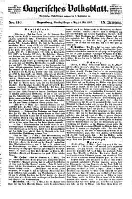 Bayerisches Volksblatt (Regensburger Morgenblatt) Samstag 9. Mai 1857