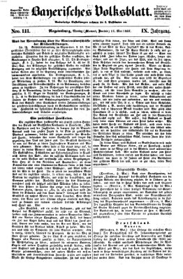 Bayerisches Volksblatt (Regensburger Morgenblatt) Montag 11. Mai 1857