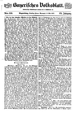 Bayerisches Volksblatt (Regensburger Morgenblatt) Samstag 16. Mai 1857