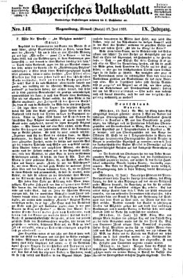 Bayerisches Volksblatt (Regensburger Morgenblatt) Mittwoch 17. Juni 1857