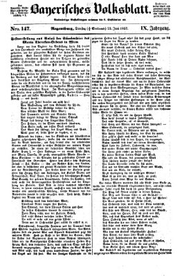 Bayerisches Volksblatt (Regensburger Morgenblatt) Dienstag 23. Juni 1857