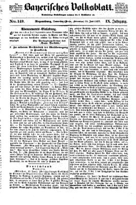 Bayerisches Volksblatt (Regensburger Morgenblatt) Donnerstag 25. Juni 1857