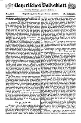 Bayerisches Volksblatt (Regensburger Morgenblatt) Freitag 3. Juli 1857