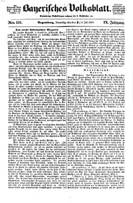 Bayerisches Volksblatt (Regensburger Morgenblatt) Donnerstag 9. Juli 1857