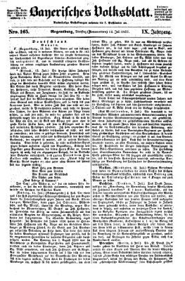 Bayerisches Volksblatt (Regensburger Morgenblatt) Dienstag 14. Juli 1857