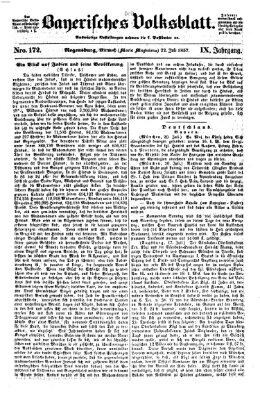 Bayerisches Volksblatt (Regensburger Morgenblatt) Mittwoch 22. Juli 1857