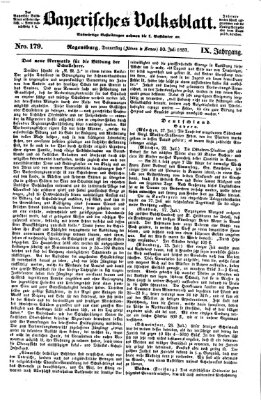 Bayerisches Volksblatt (Regensburger Morgenblatt) Donnerstag 30. Juli 1857